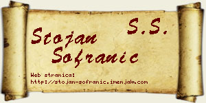 Stojan Sofranić vizit kartica